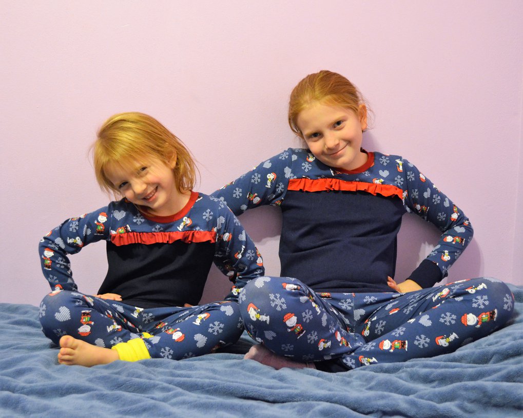 SEWING PATTERN Sew Matching Long Sleeve Pajamas Mother Daughter
