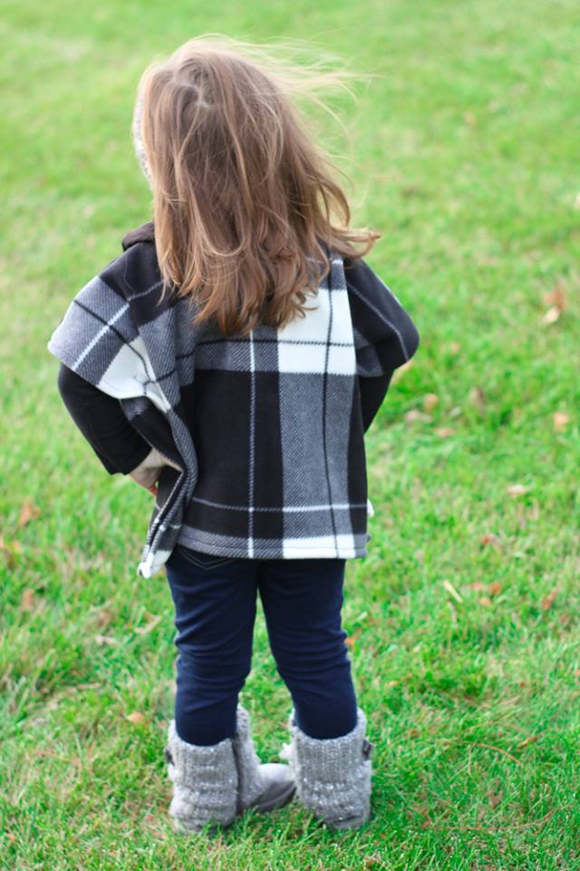 Girl's Sugar n' Spice Poncho Pattern Wacky - Ellie and Mac, Digital (PDF) Sewing Patterns | USA, Canada, UK, Australia