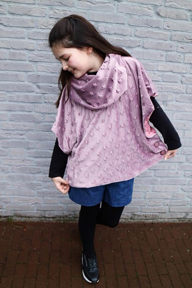 Girl's Sugar n' Spice Poncho Pattern Wacky - Ellie and Mac, Digital (PDF) Sewing Patterns | USA, Canada, UK, Australia