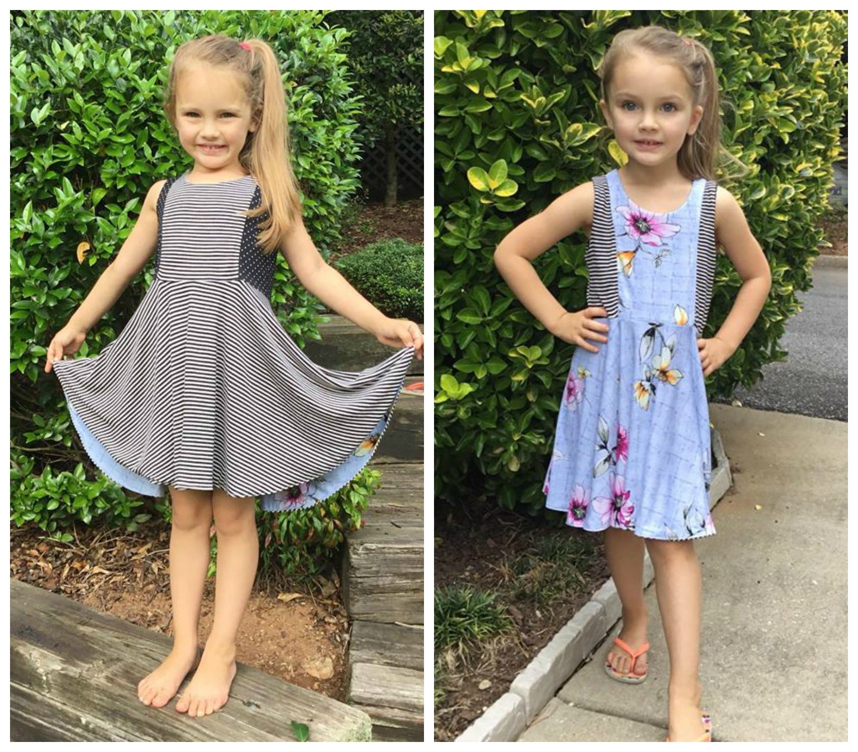 Girl's Reversible Dress Pattern - Ellie and Mac, Digital (PDF) Sewing Patterns | USA, Canada, UK, Australia