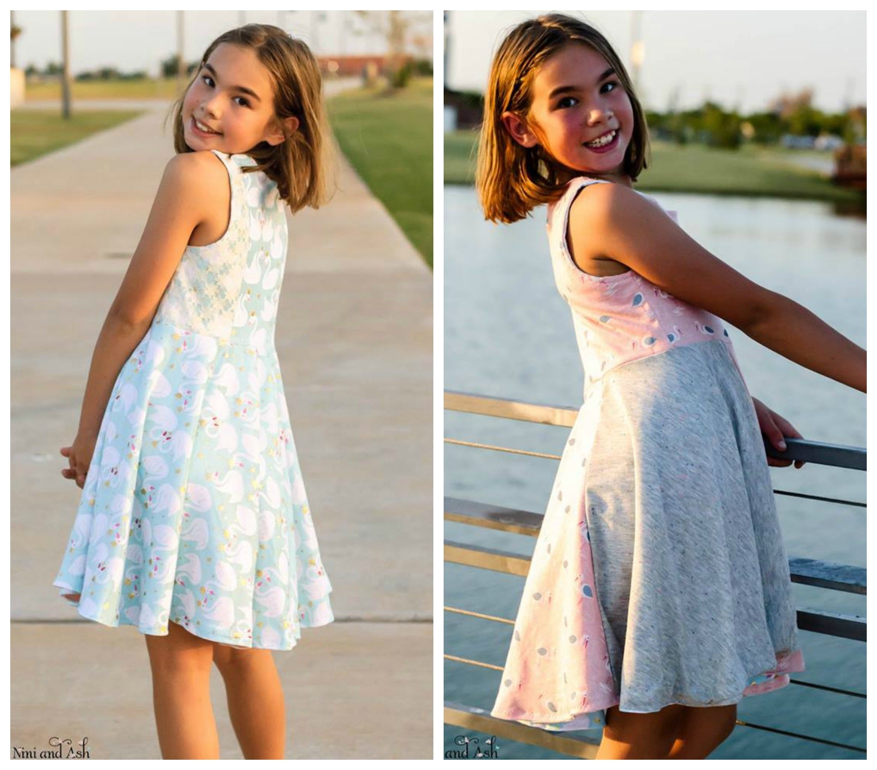 Girl's Reversible Dress Pattern - Ellie and Mac, Digital (PDF) Sewing Patterns | USA, Canada, UK, Australia