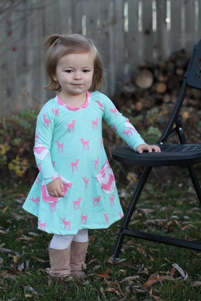 Girl's Sweetie Tunic & Dress Pattern - Ellie and Mac, Digital (PDF) Sewing Patterns | USA, Canada, UK, Australia