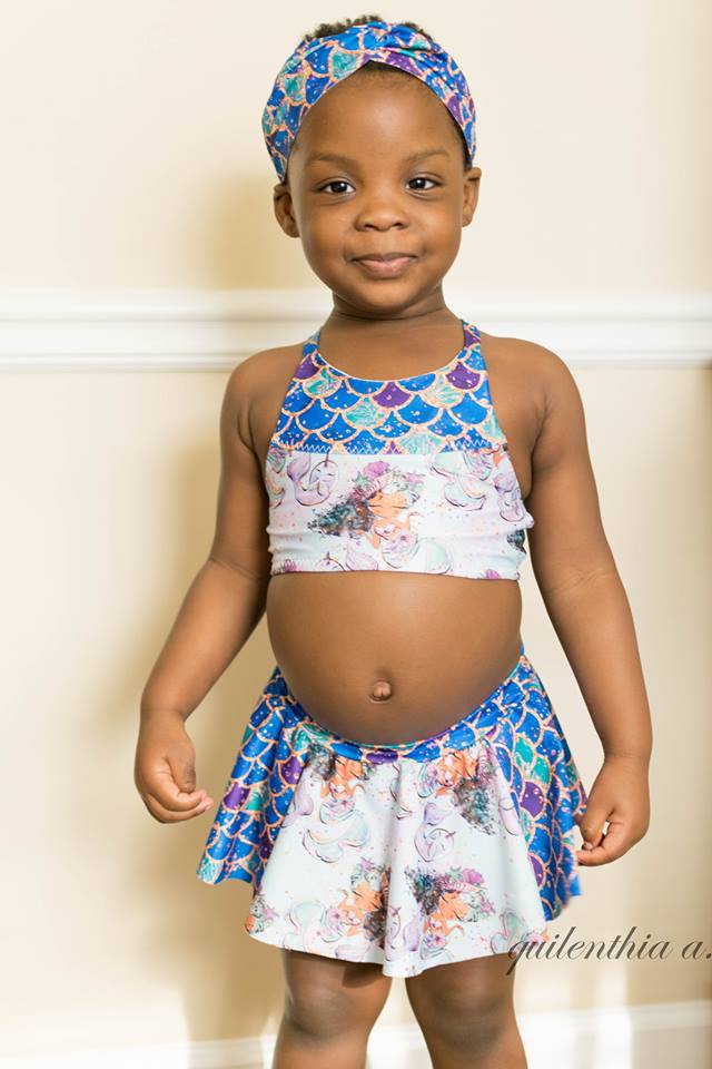 Girl's Tropical Getaway Swimsuit Mix & Match Pattern - Ellie and Mac, Digital (PDF) Sewing Patterns | USA, Canada, UK, Australia