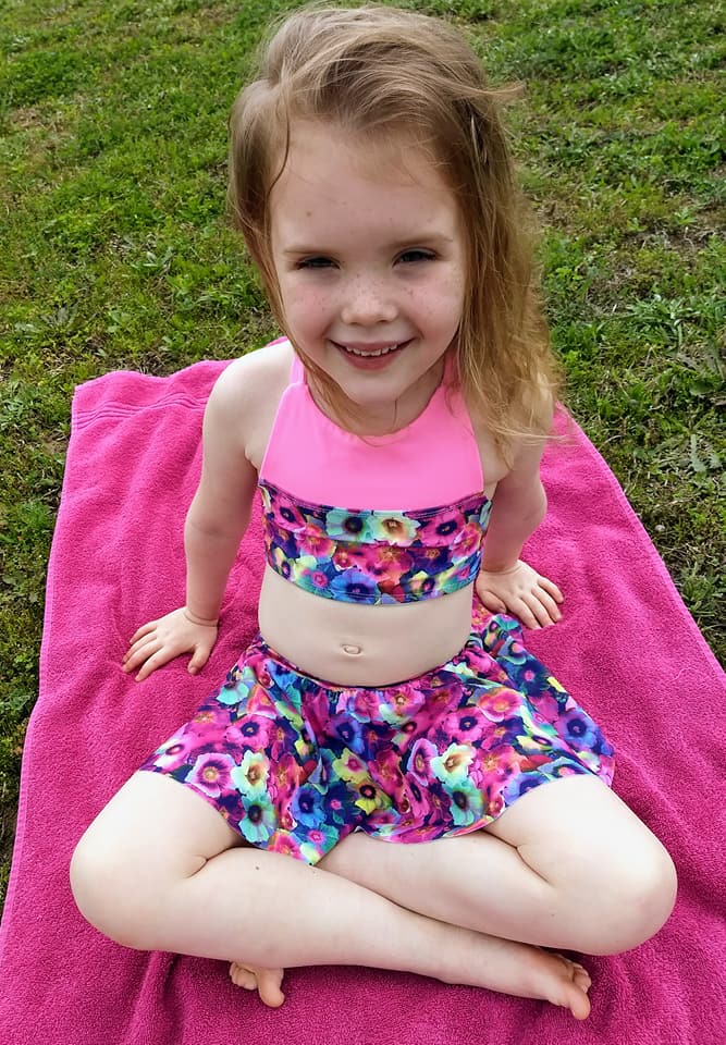 Girl's Tropical Getaway Swimsuit Mix & Match Pattern - Ellie and Mac, Digital (PDF) Sewing Patterns | USA, Canada, UK, Australia