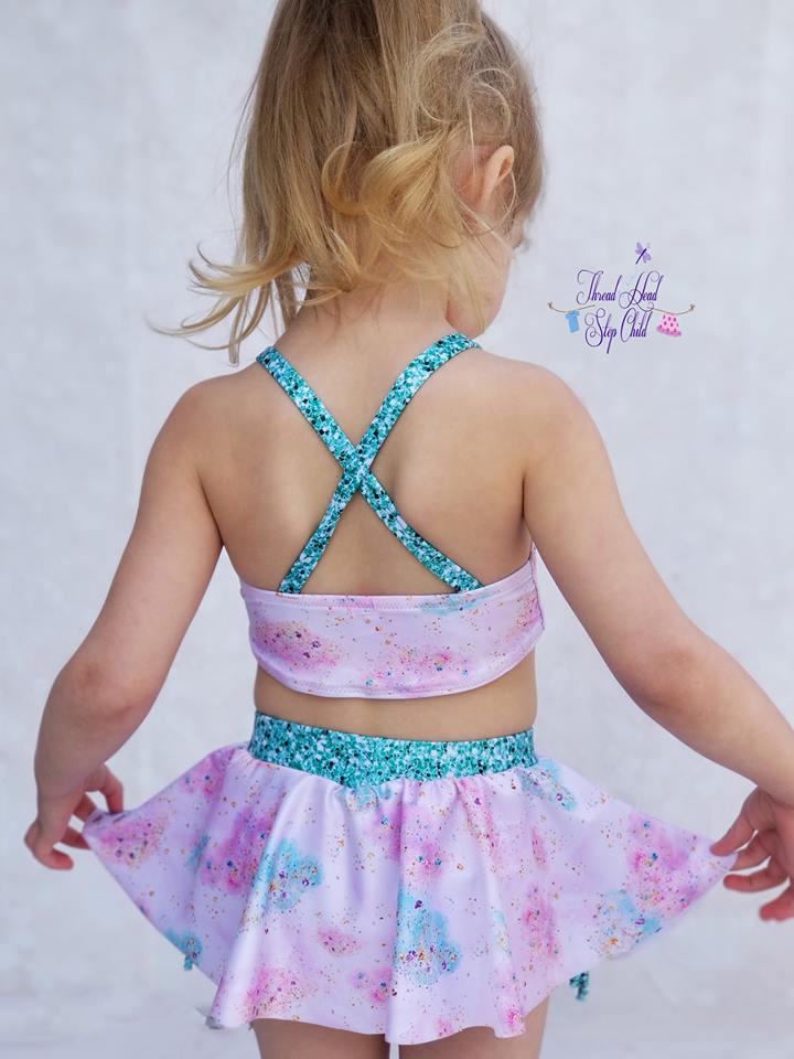 Girl's Tropical Getaway Swimsuit Mix & Match Pattern - Ellie and Mac, Digital (PDF) Sewing Patterns | USA, Canada, UK, Australia