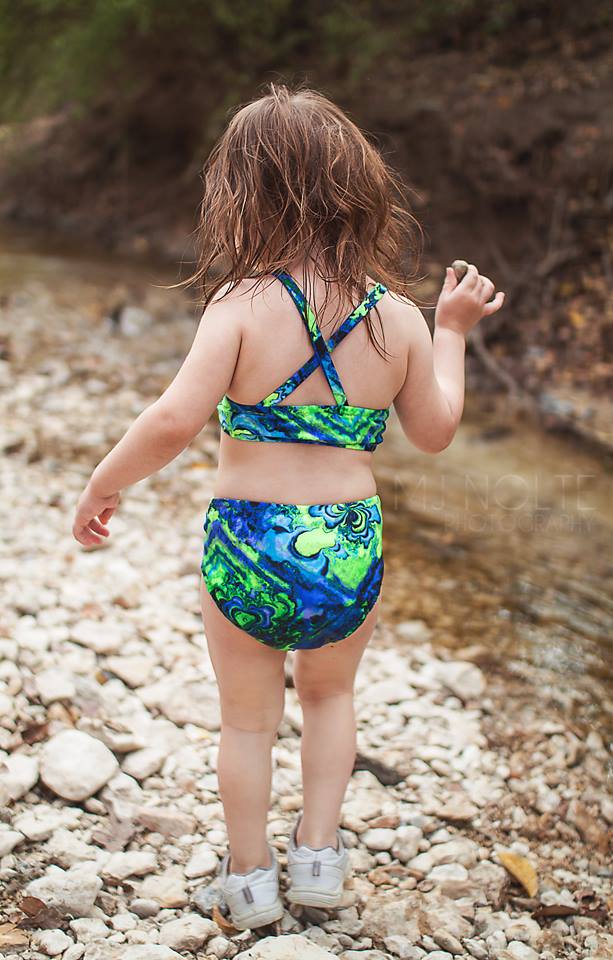 Girl's Tropical Getaway Swimsuit Mix & Match Pattern - Ellie and Mac, Digital (PDF) Sewing Patterns | USA, Canada, UK, Australia