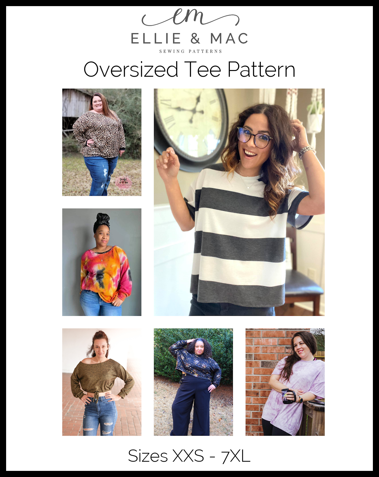 Adult Oversized Tee Pattern