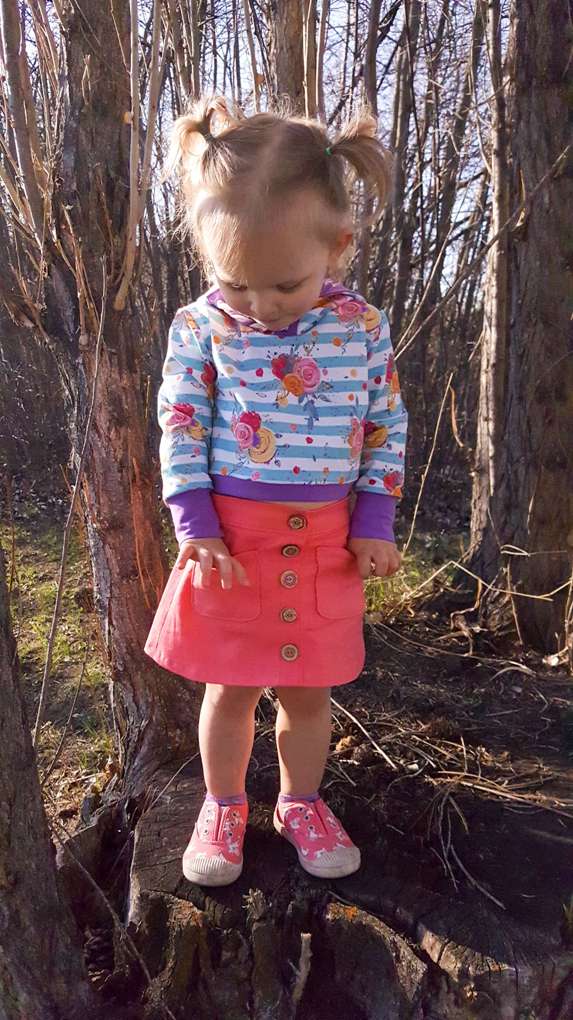 Kid's Button A-line Skirt Pattern