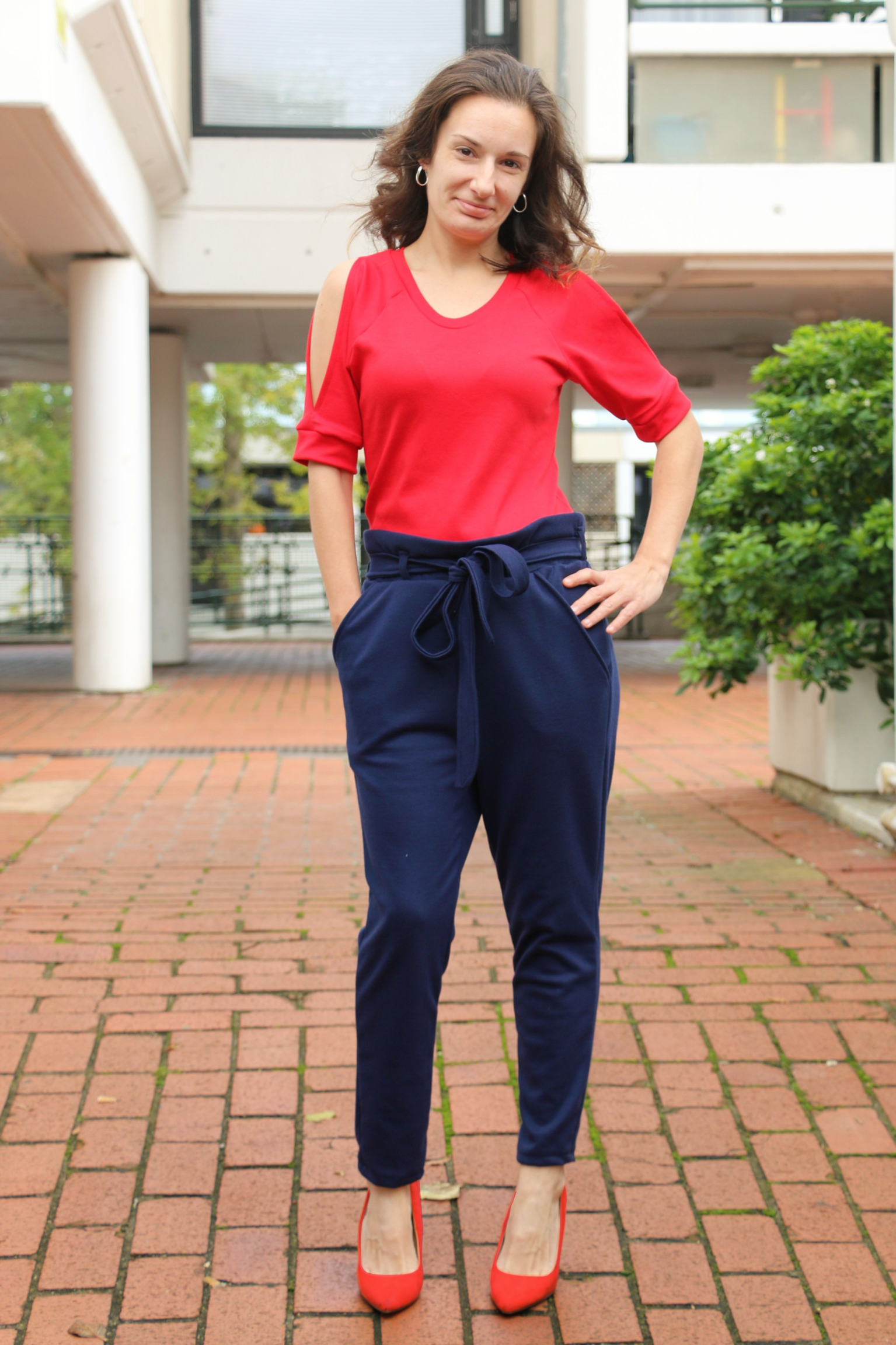 Capri Pants PDF Sewing Pattern Women Slim Fit Trousers