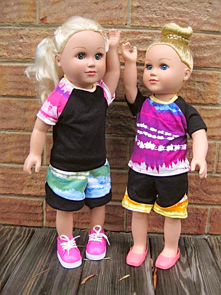 Be Active Shorts & Raglan Tee Doll Pattern Set