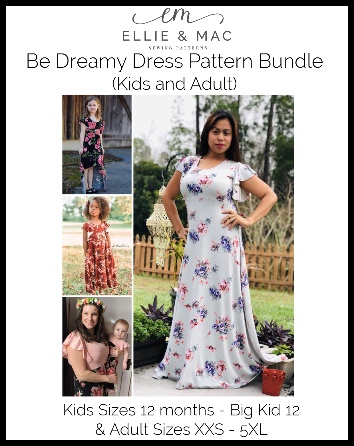 Be Dreamy Dress Pattern Bundle (Kids and Adult)