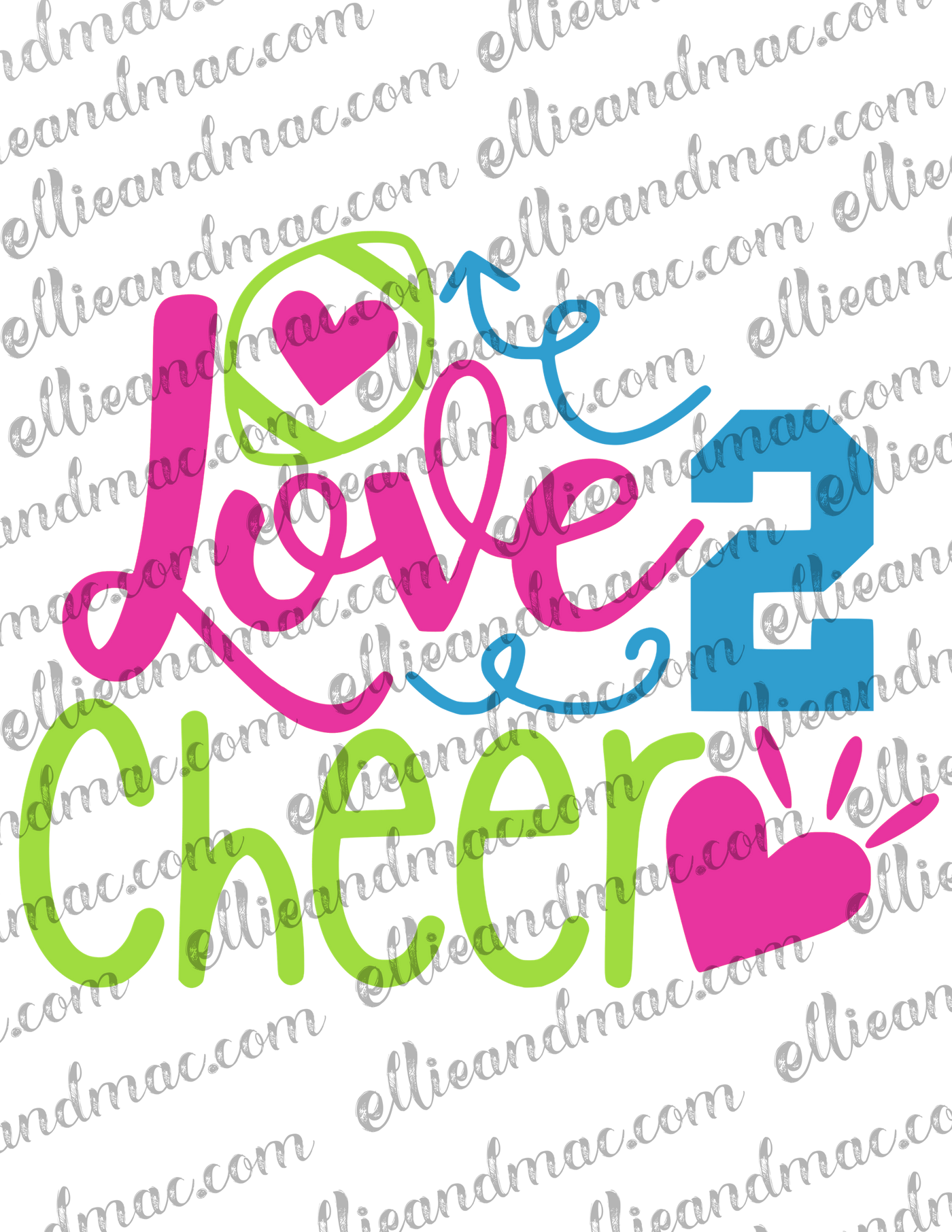 Love 2 Cheer Svg Cutting File 6549