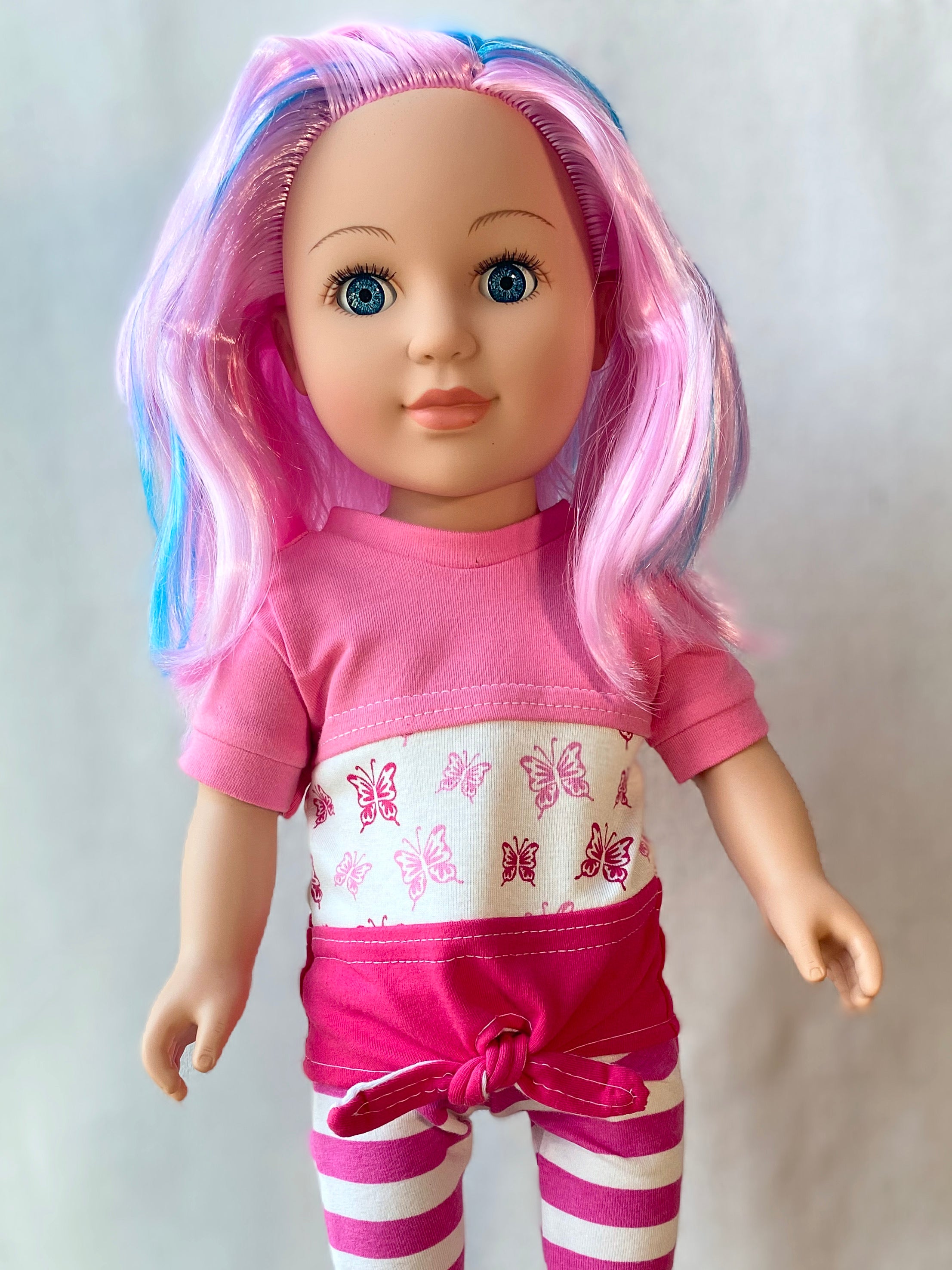 Color-Block Tie Top & Sunshine Leggings Doll Pattern Set