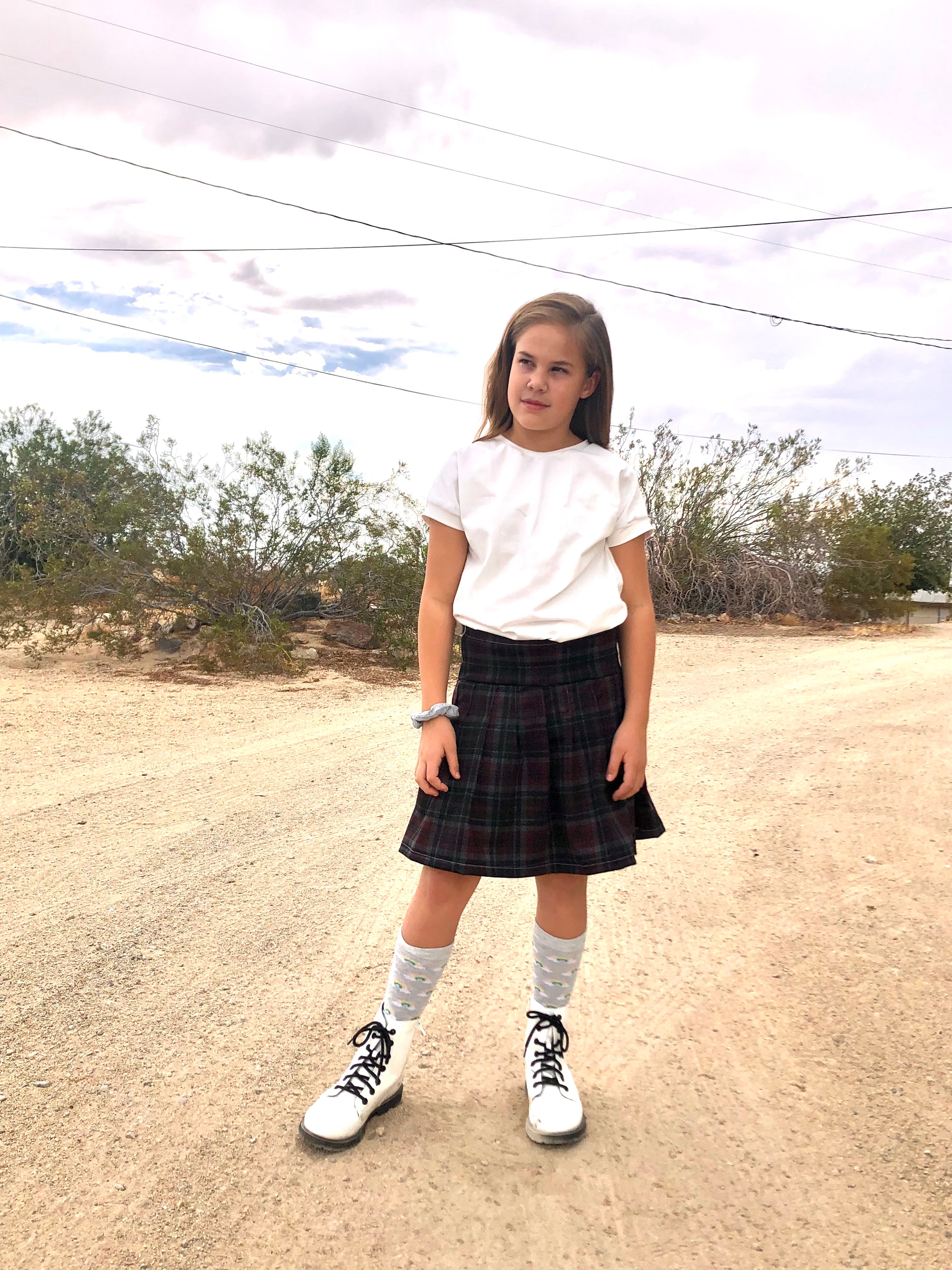 Kids High Waisted Skirt Pattern