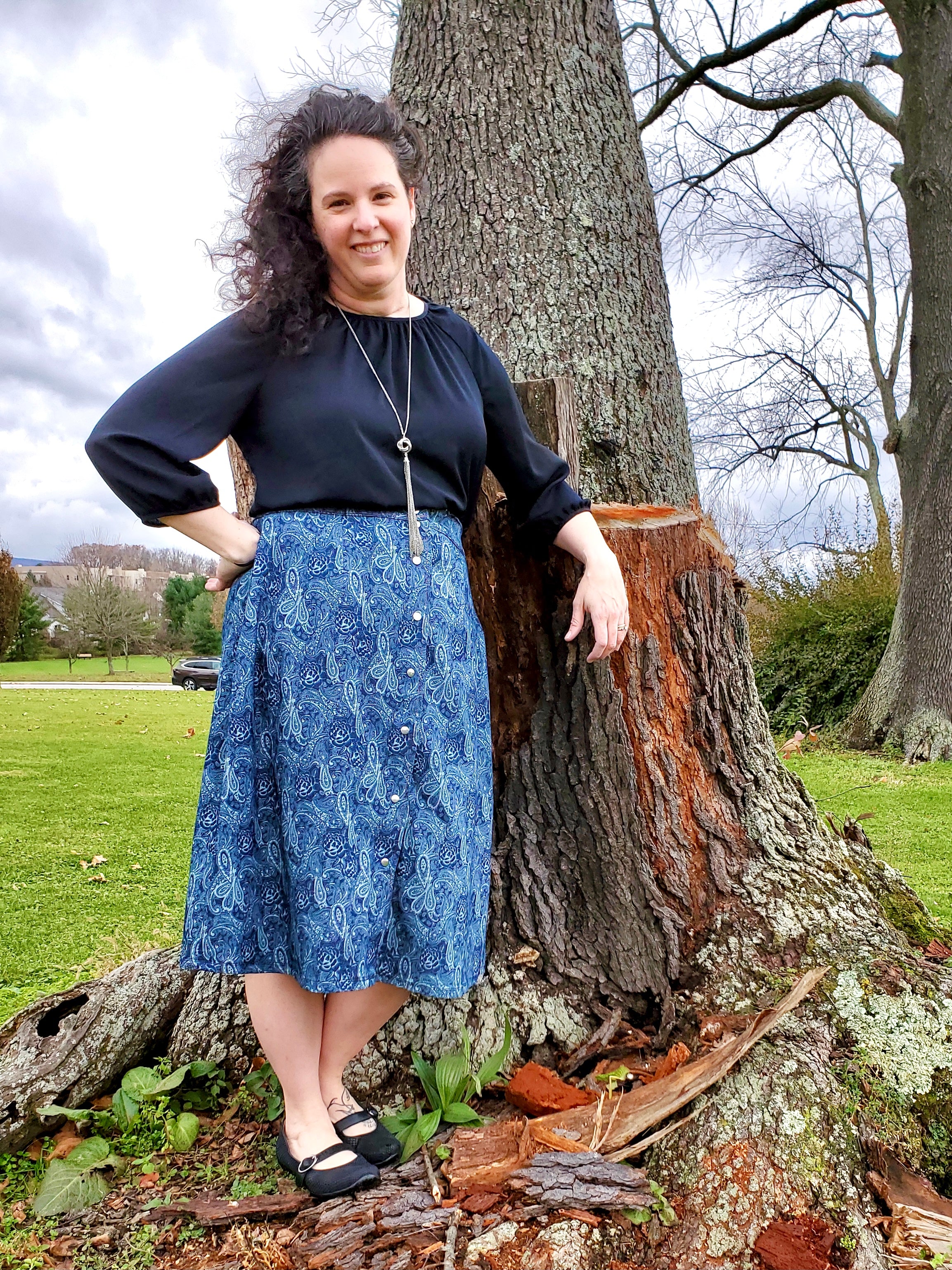 Adult Button A-line Skirt Pattern